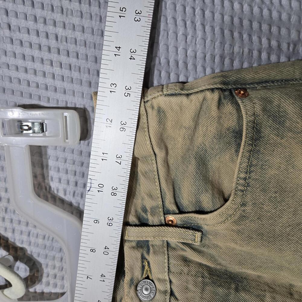 Levi’s Premium Women’s 501 Skinny Jeans 24x30 Cloudy Khaki Button Fly - Picture 8 of 9
